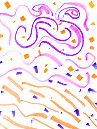 Marker Funky Print. Simple Crayon Decor. Background Hand Drawn. Memphis Pattern. Texture Pattern Background. Cute Surface Concept Decor.の写真素材