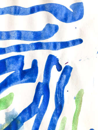 Triangular Design Elements Background. Aquarelle Energy Paintings. Wall Art Canvas. Funny Childlike Card.  Dreamy Childlike Paintings. Doodle Sketch.の写真素材