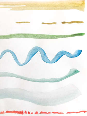 Distress Line Pattern. Curve Doodle Minimal Texture. Background Distress Line Pattern. Repeat Childish Futuristic Decoration. Line Party Ripple Texture. Watercolour.の写真素材