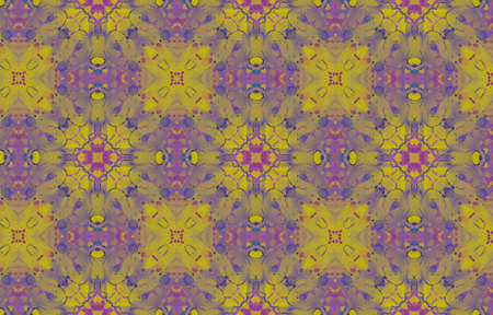 Portuguese Decorative Tiles. Chedder Flower Patchwork Ornate. Portuguese Decorative Tiles Background. Jungle Indigo Floral Style. Yellow Marrakesh Vintage Orientの写真素材