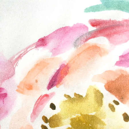 Vintage Hand Drawn Flower. Leaves Watercolor Picture. Vintage Hand Drawn Flower Background. Cool Jungle Sketch. Artistic Watercolour Autumn Drawing. Forest Coolの写真素材