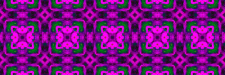 Neon Floral Watercolor. Chevron Graphic Forest Cyberpunk Banner. Neon Floral Watercolor Background. Golden Islam Ethnic Pattern. Cyberpunk Turkishの写真素材