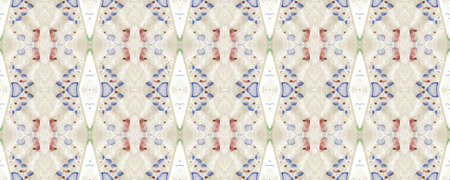 Portuguese Decorative Tiles. Portuguese Decorative Tiles Background. Floral Chevron Decor. Summer Sicily Decor. Oriental Sicily Print. Floral Summerの写真素材