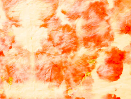 Watercolor Batik Repeat. Tie-dye Cream Parchment Textile. Watercolor Batik Repeat Print. Creative Paintbrush Ink Fabric. Splash Yellow Sepia Art.の写真素材