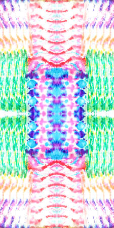 Shibori Flowers. Aquarelle Pattern. Seamless Ornament. Artistic Vivid Tie-dye Decoration. Repeat Texture. Tie-dye Pattern. Grunge Tie Dye Textile.の写真素材