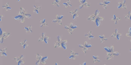 Fabric Polka Floral Pattern Simple. Girl Flourish Texture. White Kid Floral Pattern Simple. Blossom...