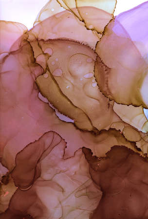 Abstract Ink Art. Light Alcoholic Print. Oil Splash Artwork. Rose Alcohol Abstract Ink Art. Faded Isolated Trendy Painting. Pastel Pattern. Sea Rose Abstract Ink Art. Swirl splashの写真素材