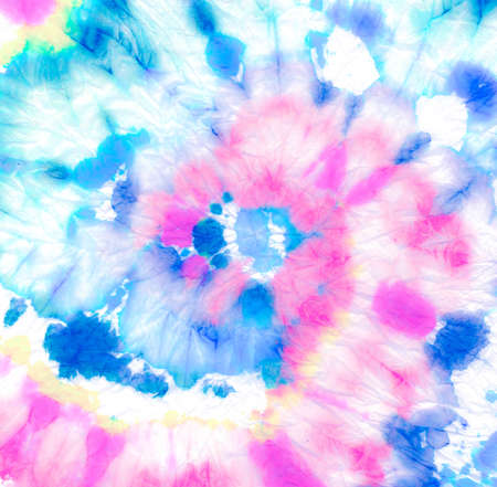 Yellow Psychedelic Kaleidoscope. Tie Color Pattern. Dress Cool Washed Background. 1960 Psychedelic Kaleidoscope. Bohemian Ikat Paint. Girly Classic Tonal Art.の写真素材