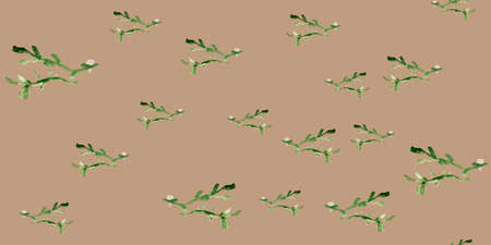 Pretty Polka Floral Pattern Simple. Line Vintage Design. Green Dot Floral Pattern Simple. Blossom Japanese Pattern. Flower Orange Modern Background. Chic Soft Wallpaper.の写真素材