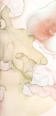 Abstract Ink Art. Fluid Artistic Wall. Sea Dust Canvas. Gold Glitter Abstract Ink Art. Paper Ocean Trendy Wallpaper. Wash Pattern. Sea Brown Abstract Ink Art. Pastel brushの写真素材