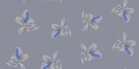 Fabric Small Floral Pattern Simple. Hand Sakura Texture. Yellow Dot Floral Pattern Simple. Invitation Japanese Pattern. Ditsy Purple Vintage Design. Chic Tiny Background.の写真素材