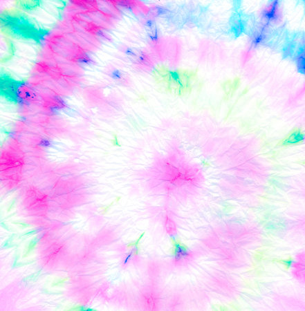 Girly Psychedelic Kaleidoscope. Tye Color Fabric. Urban Boho Repeat Background. 1970s Psychedelic Kaleidoscope. Rainbow Cool Background. Blue Nautical Dress Background.の写真素材