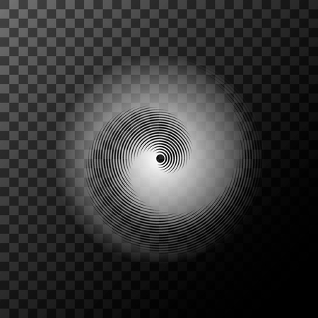Spirally circular shape. Blurred effect.  Vector illustration.のイラスト素材