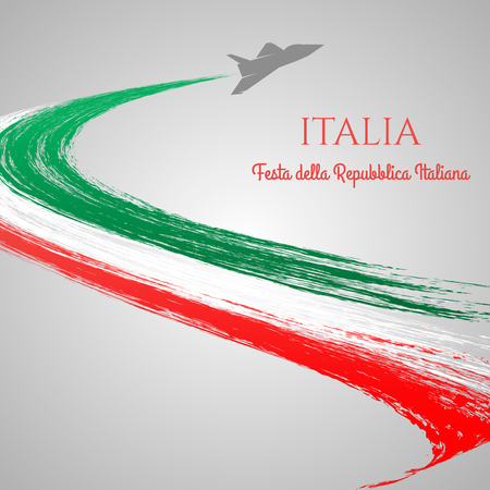 Italian National Day Flyer design vectorのイラスト素材