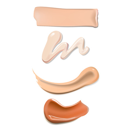 Lipstick smears isolated on white. Vector illustration.のイラスト素材
