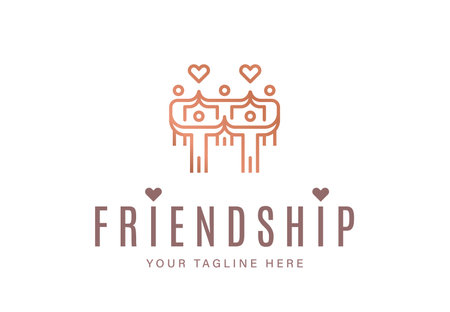 Friendship concept vector logo designのイラスト素材