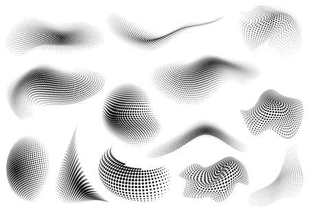 Abstract halftone dots patternのイラスト素材