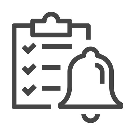 Alarm line icon.のイラスト素材