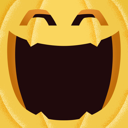 Image of scary carved Halloween pumpkinのイラスト素材