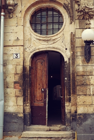 Old Open doorの写真素材