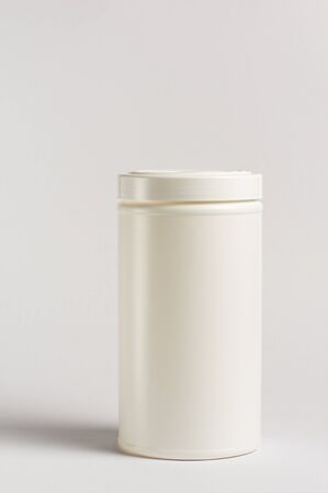 White bottle isolated on whiteの写真素材