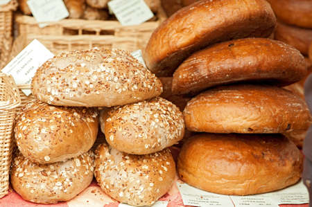 Fresh bread on the marketの写真素材
