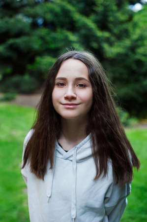 Cute teenager on winter vacation