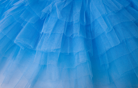 Baby blue netting from a ballet tutu dress.の写真素材