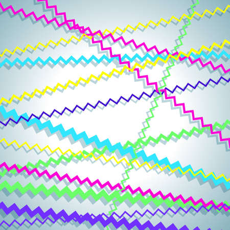 Colorful background with zigzag linesのイラスト素材