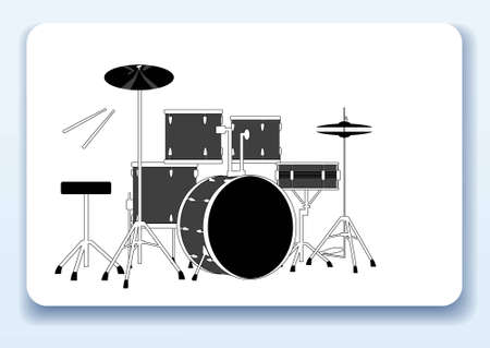 Business card with pictogram of a percussionのイラスト素材