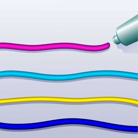 Abstract background with colorful lines made of paint, vector illustrationのイラスト素材