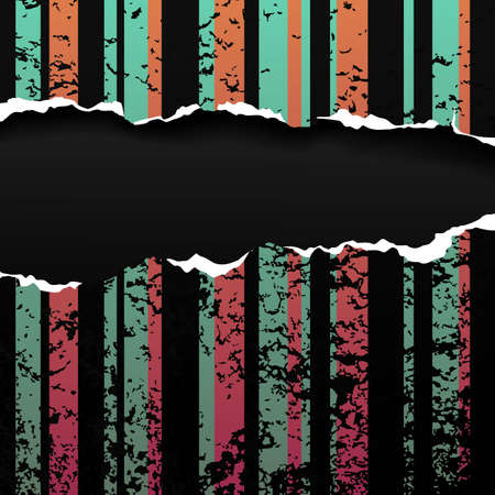 Abstract background made of torn striped paperのイラスト素材