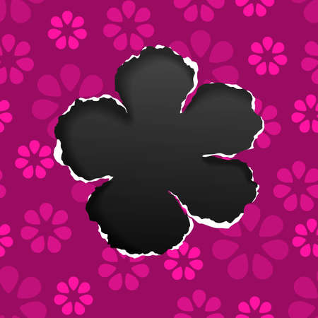 Flower made of torn fancy paper, vector eps8のイラスト素材