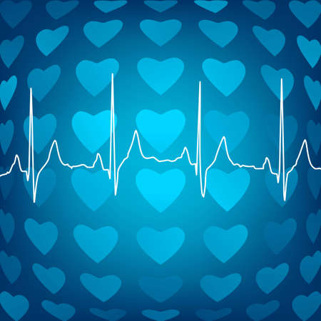 Heart beat abstract background, vector eps8 illustrationのイラスト素材