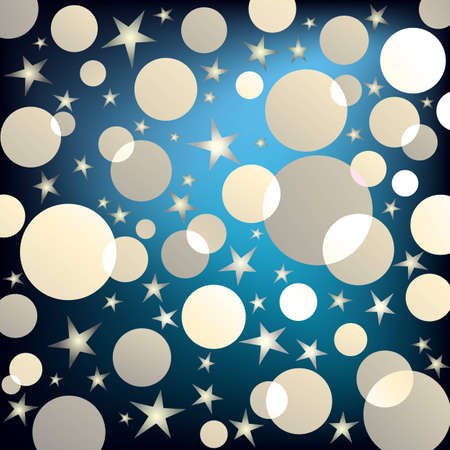 Party background with stars and bubbles, vector eps8 formatのイラスト素材
