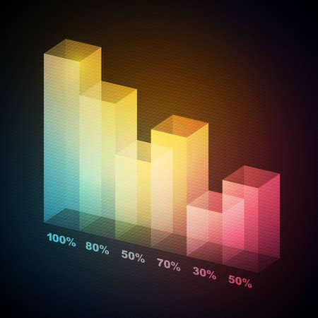 Colorful 3D statistics template