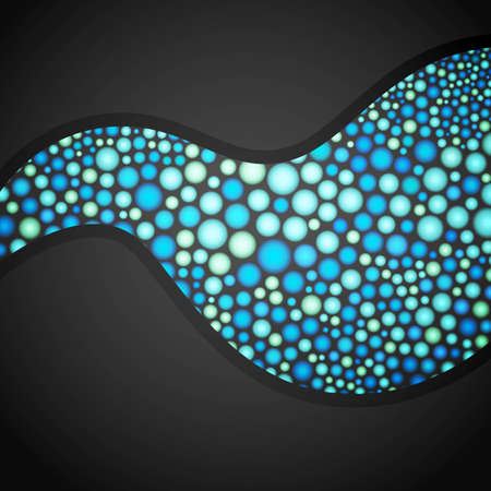 Abstract background made of glowing blue patternのイラスト素材