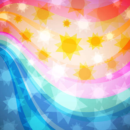 Colorful summer background with sun pattern, vector eps10のイラスト素材
