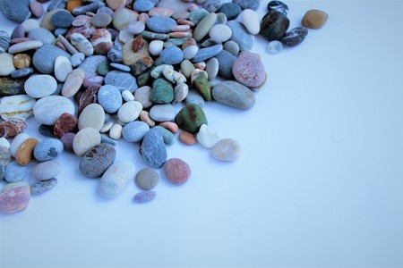 Sea stones-background, texture. Cold gamma.