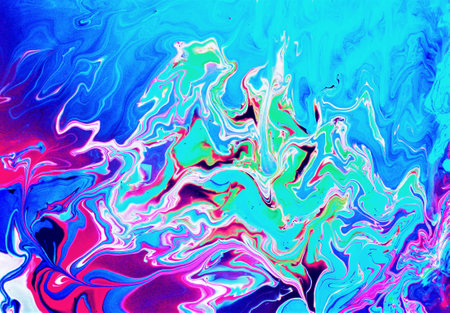 Traditional Ottoman Turkish marbling art patterns as abstract colorful background