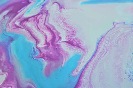 Abstract background of acrylic paint in pink, blue and purple tones.の写真素材