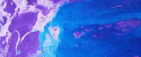 Abstract watercolor background. Blue, purple and white liquid texture.の写真素材