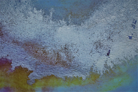 abstract blue and yellow watercolor on paper texture can use as background