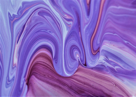Abstract background of acrylic paint in purple and pink tones. Liquid marble texture.
