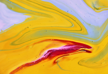 Colorful abstract background of oil paint in yellow and red tones.の写真素材