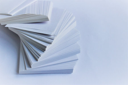 Open book on a white background. Top view. Copy space.