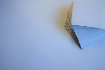 Blank book on white background with copy space for your text.の写真素材