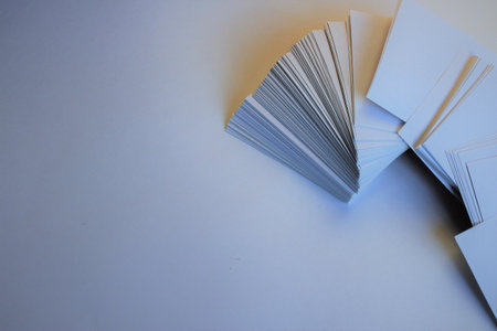 Close up image of open book on white background with copy space.