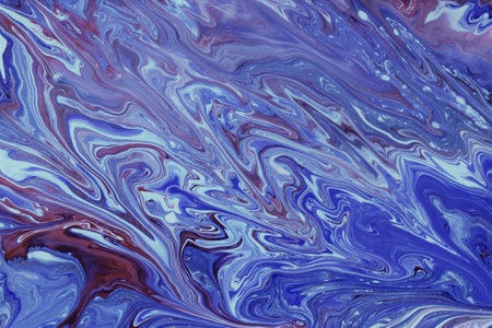 abstract background of blue and purple paint in waterle patternの写真素材