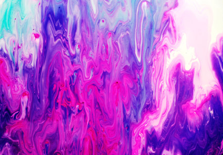 abstract background of acrylic paint in pink and purple tones, close-upの写真素材